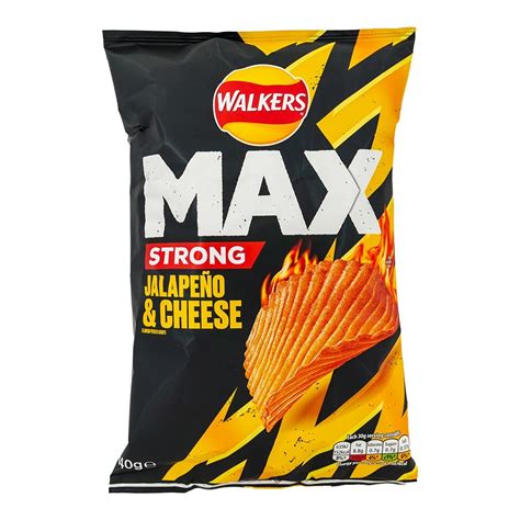 Walkers Max Strong Jalapeno And Cheese 140g Poundstretcher