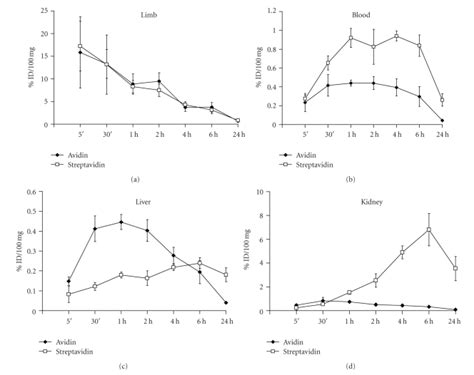 Diffusion Kinetic Of 125i Labeled Avidin Or Streptavidin Injected In A