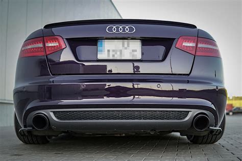 Splittery Boczne Tylnego Zderzaka ABS Audi A6 C6 S Line Facelift