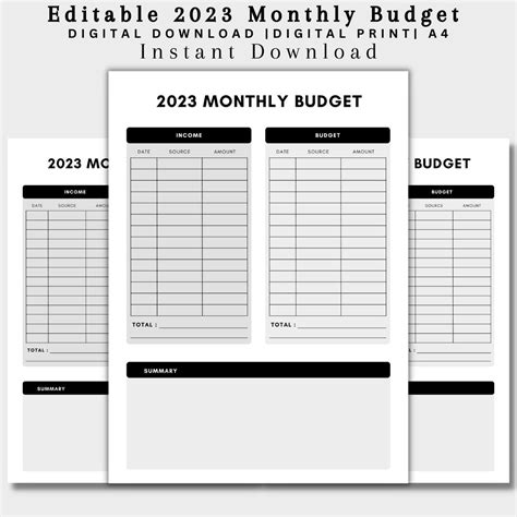 Business Planner Template, INSTANT DOWNLOAD, Budget Planner, Small ...