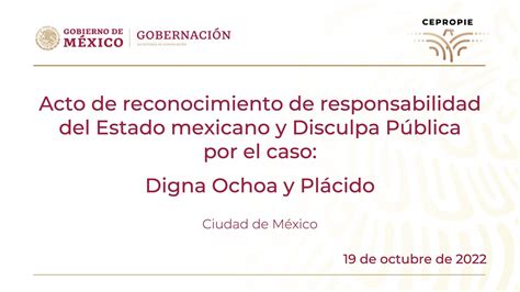 Reconocimiento De Responsabilidad Y Disculpa P Blica Por El Caso Digna