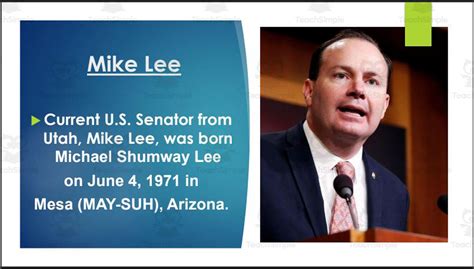 U.S. Senator Mike Lee (UT) Biography PowerPoint by Teach Simple