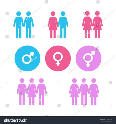 Human Sex Orientation Icons Gender Signs 스톡 벡터 로열티 프리 753763240 Shutterstock