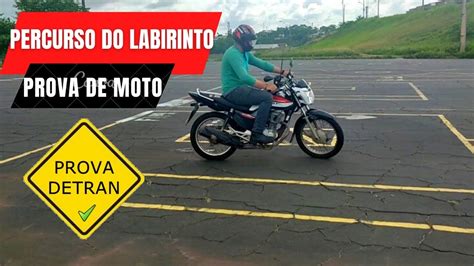 VEJA COMO É O PERCURSO DO LABIRINTO NA PROVA PRÁTICA DE MOTO DO DETRAN