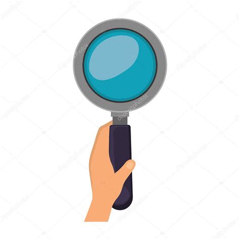 Hand Holding A Magnifying Glass Stock Vector Image By Grgroupstock