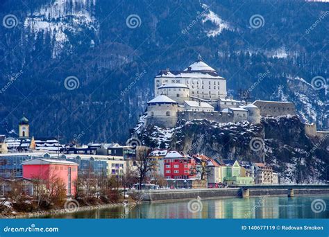 Fortress of Kufstein. stock image. Image of station - 140677119