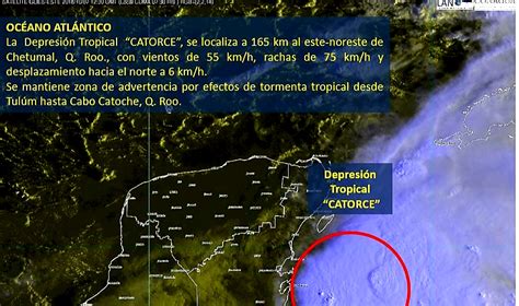 Prev N Que Depresi N Se Convierta En Tormenta Alerta En Quintana