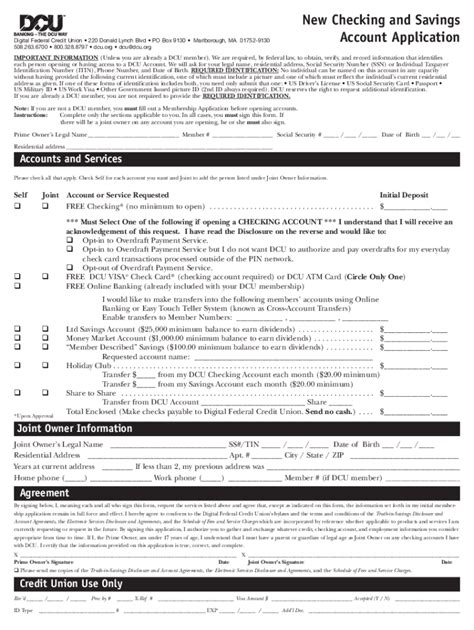 Dcu Form M A Fill Online Printable Fillable Blank