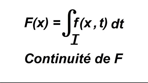 Continuité d une intégrale à paramètre YouTube