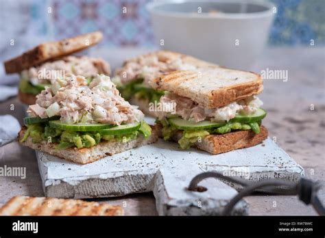 Healthy Tuna Sandwich Stock Photo - Alamy