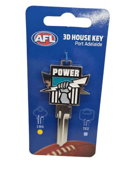 Afl Port Adelaide Power D Sculptured House Key Blank Collectable