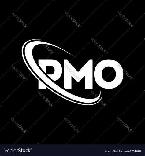 Pmo Logo Letter Design Royalty Free Vector Image