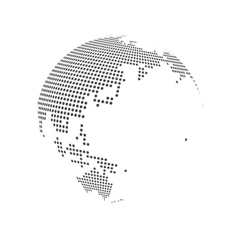 Premium Vector Abstract Dotted Globe Earth World Map Vector Illustration