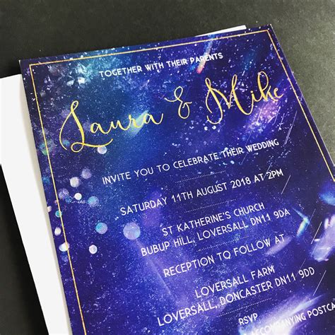 Milky Way Invitations Designed By Joe Wedding Invitations Etsy