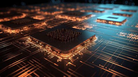 Microchip Glows With Binary Data In Stunning 3d Rendering Backgrounds