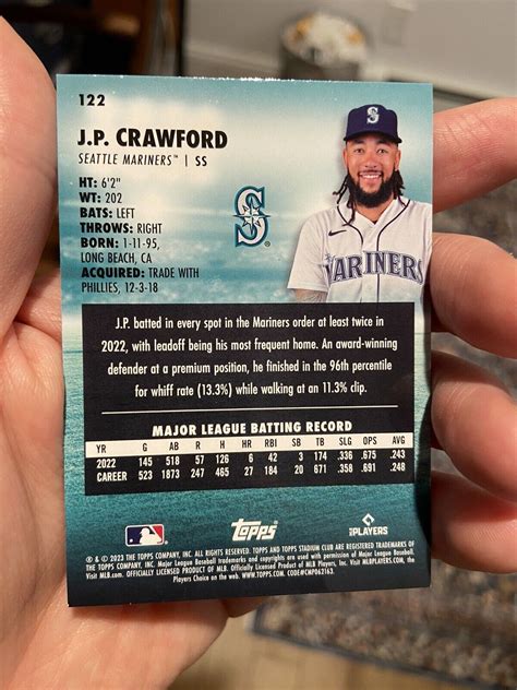 Topps Stadium Club Red Foil J P Crawford For Sale Online