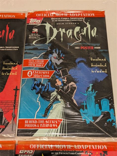 BRAM STOKER S DRACULA 1 4 Topps Comics COMPLETE SET 1992 Movie