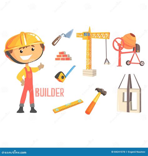 Boy Builder Kids Future Dream Construction Worker Professional