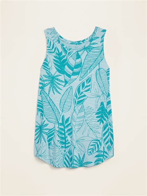 Luxe Printed High Neck Tank Top Old Navy