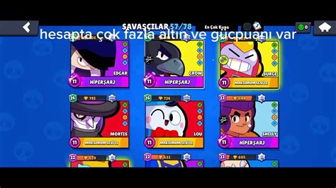 BRAWL STARS 57 KARAKTERLİ YOPMAİL HESABI YouTube