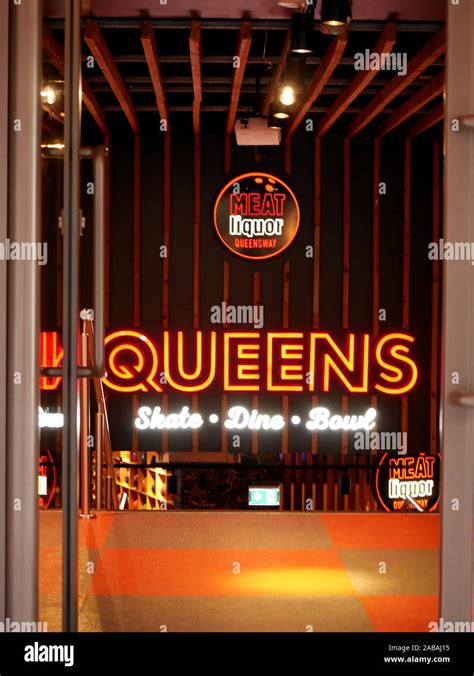 Entrance to Queens Ice skating rink, Bayswater, London, UK Stock Photo ...