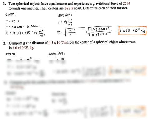 SOLUTION Two Spherical Objects Have Equal Masses Studypool