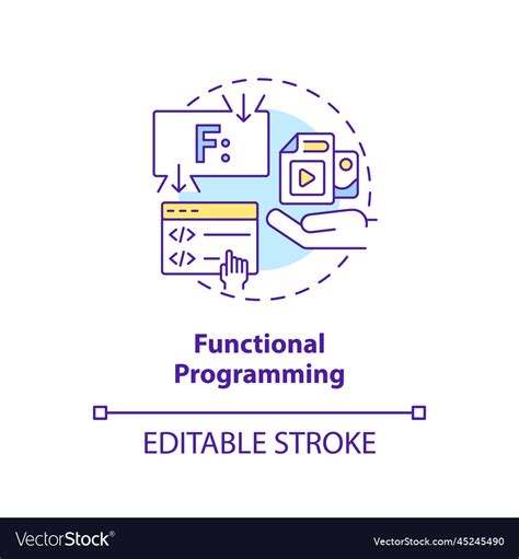 Functional Programming Concept Icon Royalty Free Vector