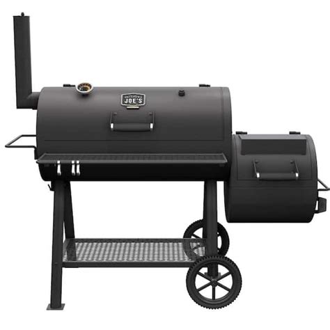 Oklahoma Joe S Highland Offset Charcoal Smoker And Grill In Black With