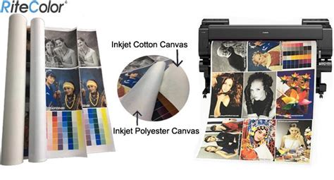 Inkjet Canvas Rolls Waterproof Matte Polyester Canvas Roll Gsm For