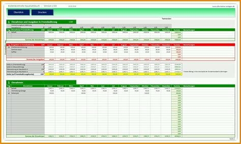 Haushaltsbuch Excel Vorlage Kostenlos Stile Im Jahr