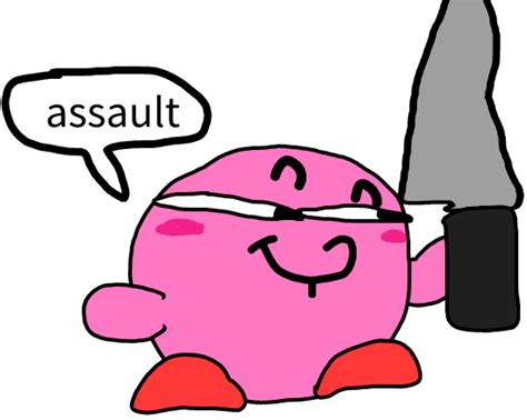 Kirby with a knife by JHcomixIsCool on DeviantArt