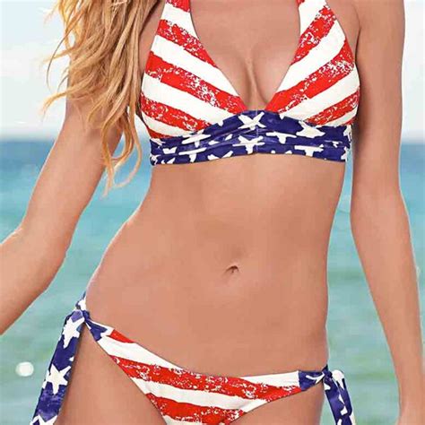 American Flag Bikini Etsy