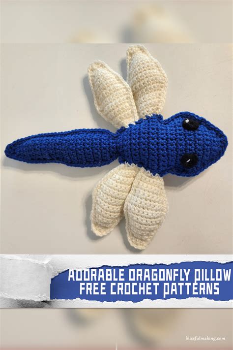 Adorable Dragonfly Pillow Crochet Patterns FREE IGOODideas