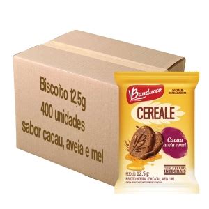 Biscoito Cereale Integral Cacau Aveia E Mel Caixa Uni De G Bauducco