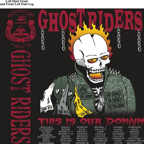 Platoon Shirts Digital Alpha 1st 31st Ghost Riders Jan 2015