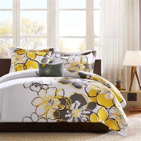 Yellow and Gray Bedding That Will Make Your Bedroom Pop