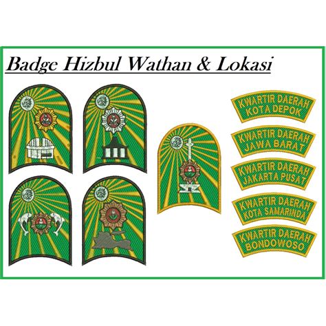 Jual Badge HW Hizbul Wathan Kwarda Lokasi Sekolah Bordir Shopee