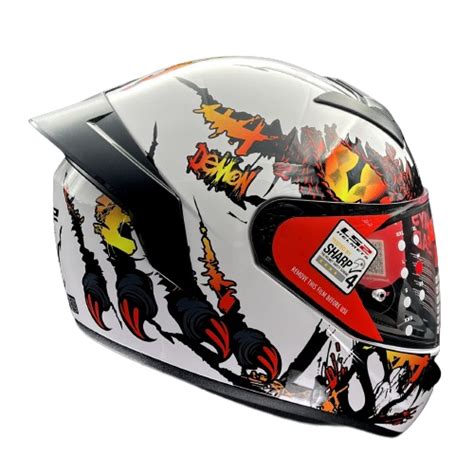 FF352 ROOKIE DEMON WHITE RED LS2 Helmets India Official Website