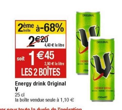 Promo Boisson énergétique chez Cora