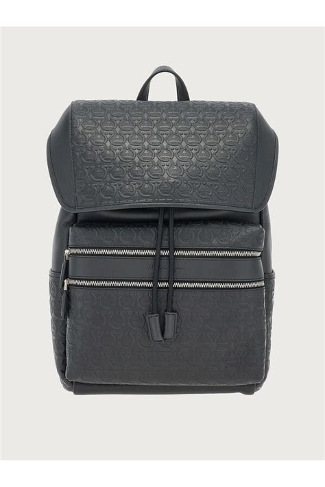 FERRAGAMO Gancini Backpack Black Editorialist