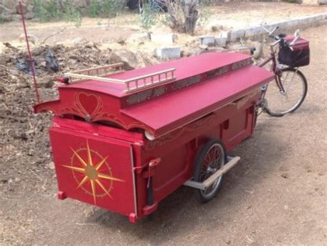 Artist Built A Micro Gypsy Wagon You Can Tow With Your Bike Living In