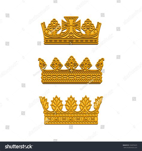 Vector Silhouette Royal Crown Icon Crown เวกเตอร์สต็อก ปลอดค่า