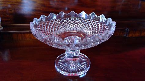 Waterfordfantastic Quality Signed Irish Cut Crystal Glass Pedestal