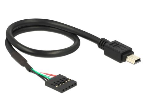 Delock Products 83170 Delock Cable Usb 20 Pin Header Female 5 Pin Usb 20 Type Mini B Male 30 Cm