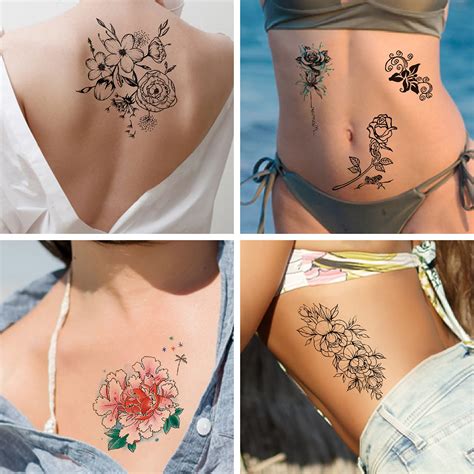 Cerlaza Tatuajes Temporales De Estilos Para Mujeres Tatuajes