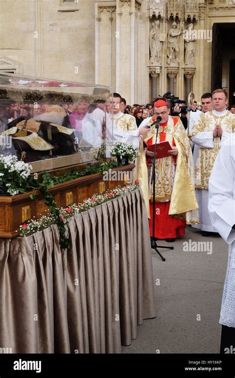 Arrival Of The Body Of St Leopold Mandic In Zagreb Cathedral Croatia