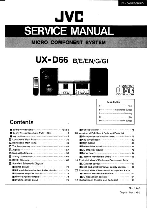 Jvc Ux D66 Service Manual