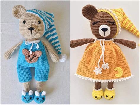 Pattern Bear In Pajamas Amigurumi Crochet Bear Pattern By