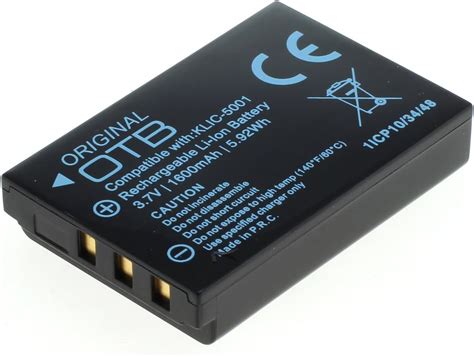 Otb Rechargeable Battery For Kodak Klic Sanyo Db L Li