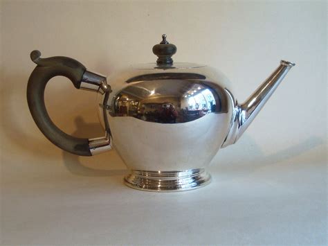 Silver Bullet Teapot £sold Henry Willis Antique Silver Dealer